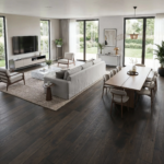 Parquet chêne foncé - 18 x 150 mm - Vésuve